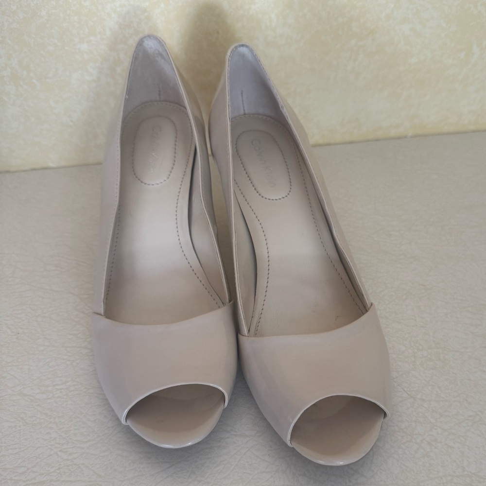 Calvin Klein Women's Nude Peep Toe Heels